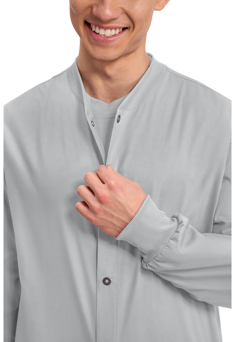 grey - Men's Snap Front Jacket (View 3)