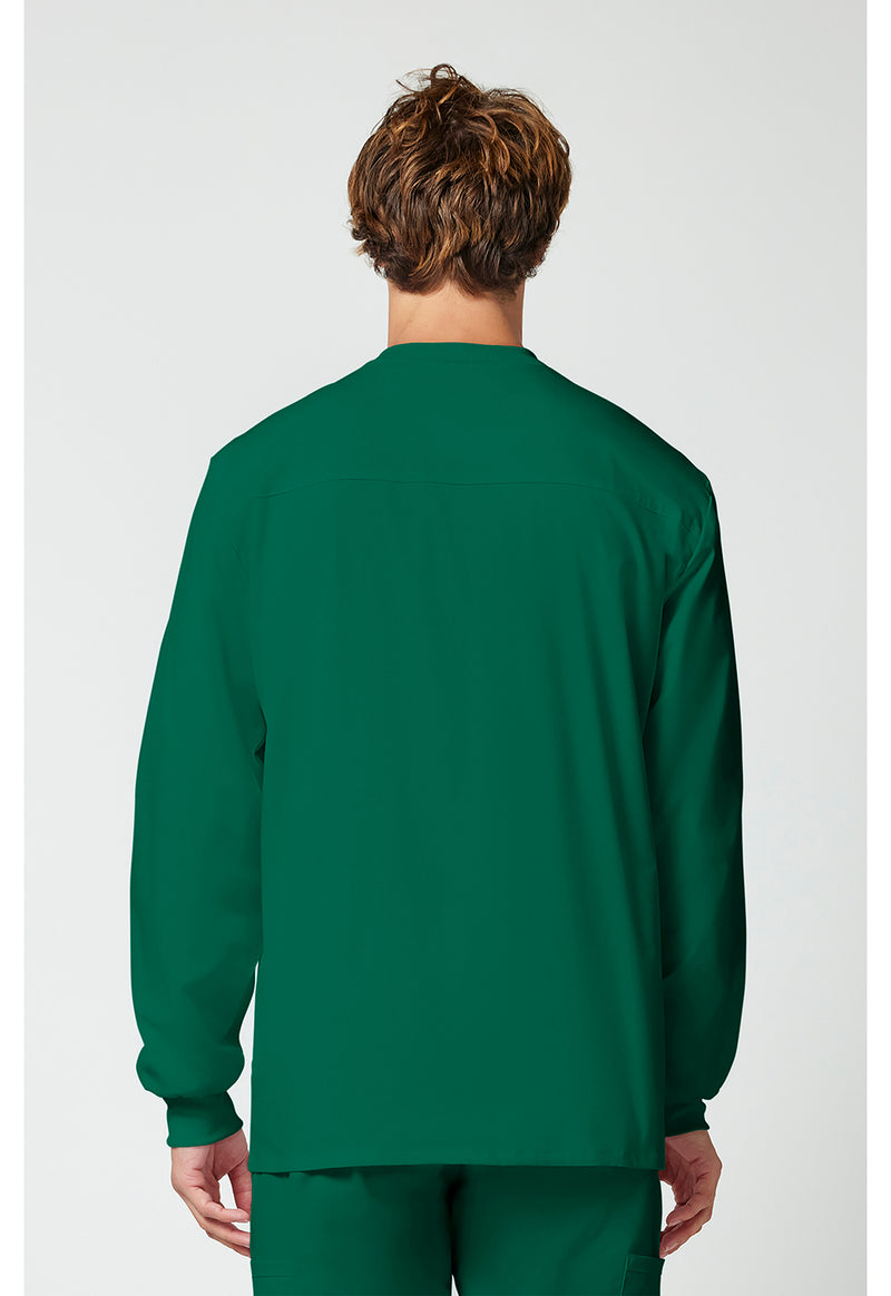 hunter green - Men's Snap Front Jacket (Back)