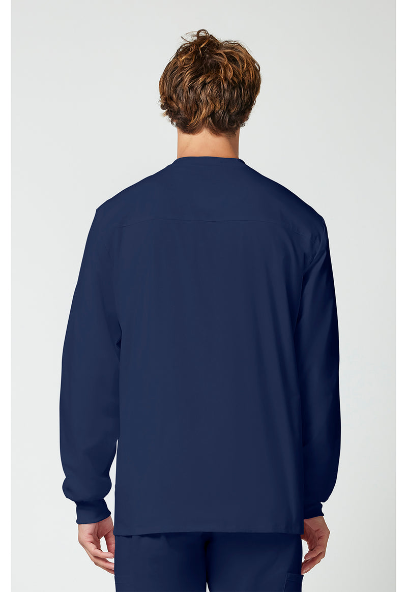navy - Men's Snap Front Jacket (Back)