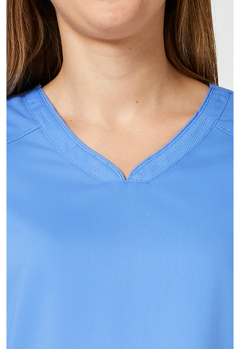 Ciel Blue - Cherokee Cherokee WW Revolution Women's Scrub Top - Detail 2 View