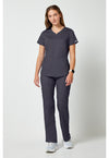 Pewter - Cherokee Cherokee WW Revolution Women's Scrub Top - Detail 1 View
