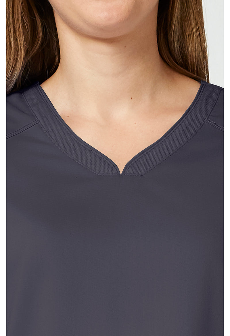 Pewter - Cherokee Cherokee WW Revolution Women's Scrub Top - Detail 2 View
