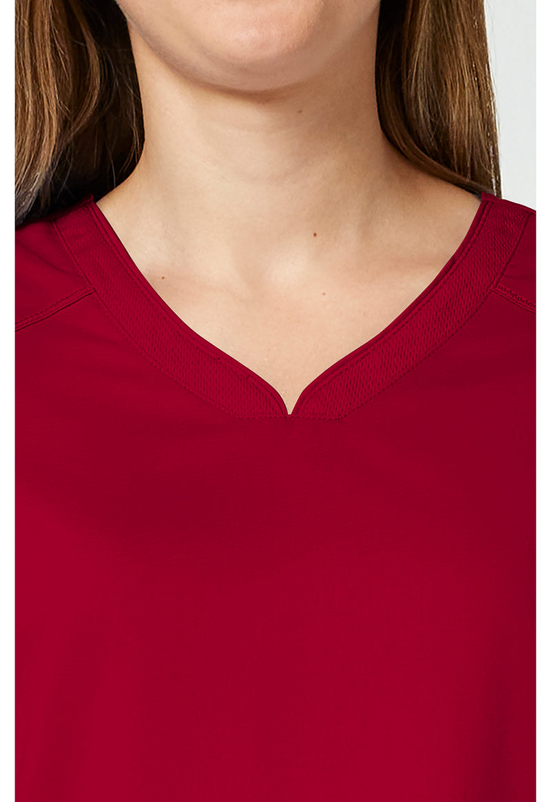 Red - Cherokee Cherokee WW Revolution Women's Scrub Top - Detail 2 View