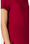 Red - Cherokee Cherokee WW Revolution Women's Scrub Top - Detail 3 View