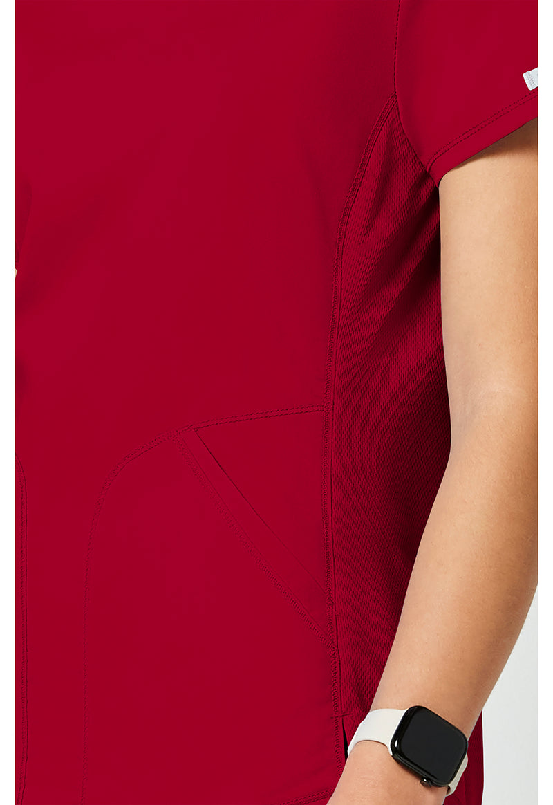 Red - Cherokee Cherokee WW Revolution Women's Scrub Top - Detail 4 View