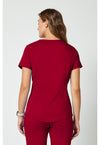 Red - Cherokee WW Revolution Women's Scrub Top - Back View