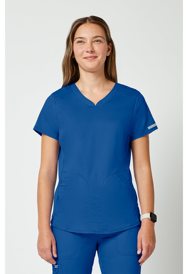 Royal - Cherokee WW Revolution Women's Scrub Top - Front View