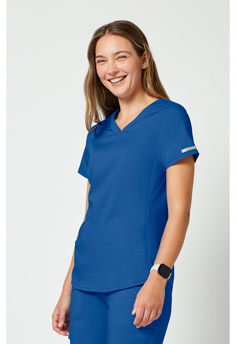 Royal - Cherokee Cherokee WW Revolution Women's Scrub Top - Left Side View