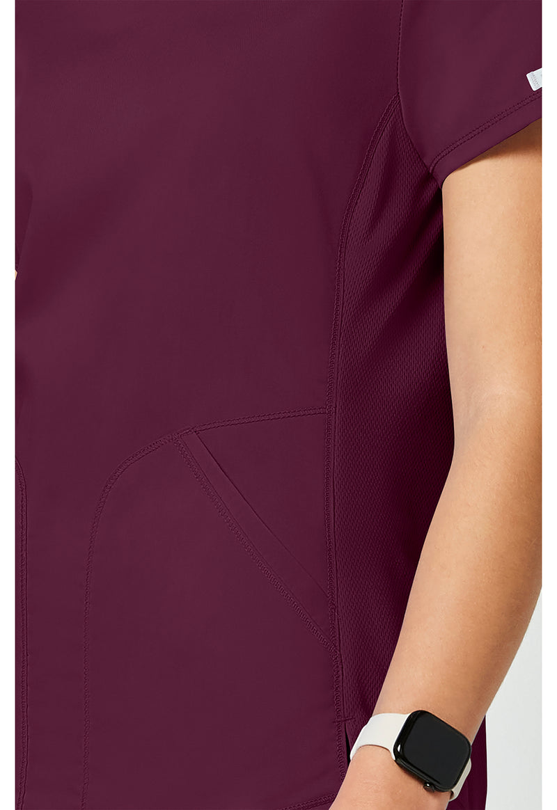 Wine - Cherokee Cherokee WW Revolution Women's Scrub Top - Detail 4 View