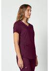 Wine - Cherokee Cherokee WW Revolution Women's Scrub Top - Right Side View