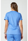 Ciel Blue - Cherokee WW Revolution Women Scrub Top - Back View
