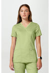 Cucumber - Cherokee WW Revolution Women Scrub Top - Front View