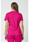 Electric Pink - Cherokee WW Revolution Women Scrub Top - Back View