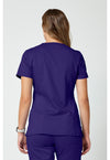Grape - Cherokee WW Revolution Women Scrub Top - Back View