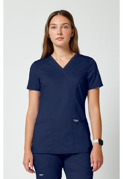 Women's Mock Wrap Scrub Top