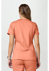 Papaya Juice - Cherokee WW Revolution Women Scrub Top - Back View