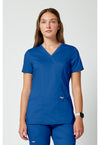 Royal - Cherokee WW Revolution Women Scrub Top - Front View