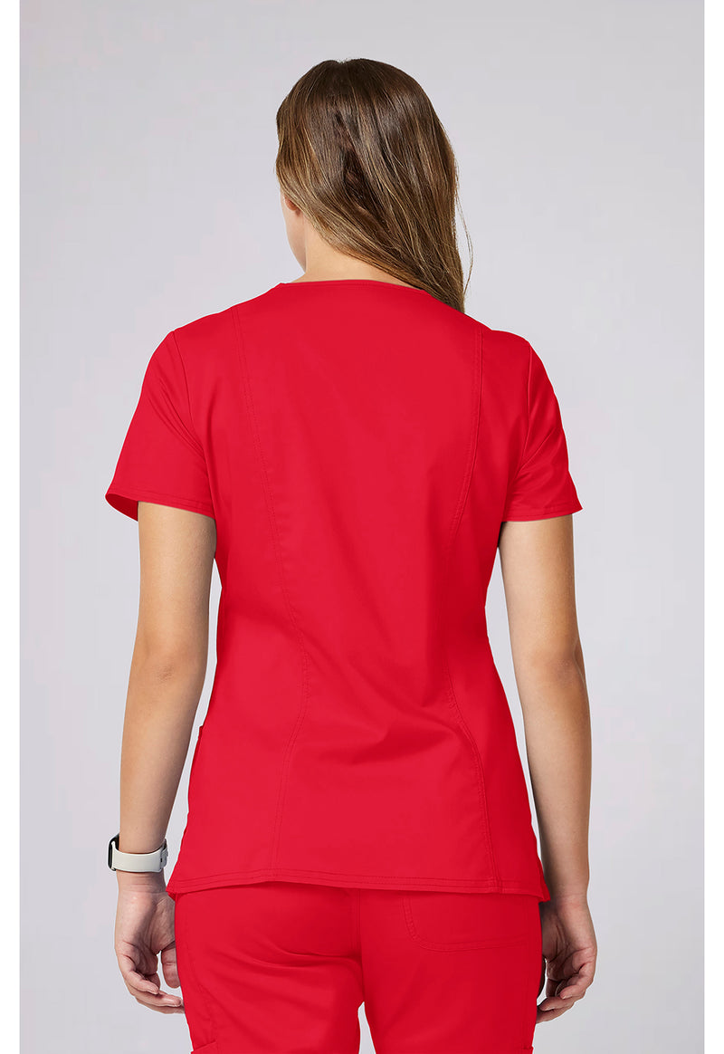 Sweet Paprika - Cherokee WW Revolution Women Scrub Top - Back View