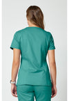 Soft Marine - Cherokee WW Revolution Women Scrub Top - Back View