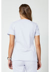White - Cherokee WW Revolution Women Scrub Top - Back View