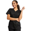 black - Mock Wrap Top