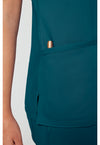 Caribbean Blue - Cherokee Cherokee WW Revolution Women's Scrub Top - Detail 2 View