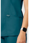Caribbean Blue - Cherokee Cherokee WW Revolution Women's Scrub Top - Detail 3 View