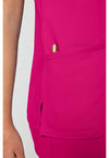 Electric Pink - Cherokee Cherokee WW Revolution Women's Scrub Top - Detail 2 View