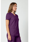 Eggplant - Cherokee Cherokee WW Revolution Women's Scrub Top - Right Side View