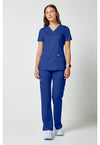 Galaxy Blue - Cherokee Cherokee WW Revolution Women's Scrub Top - Detail 1 View