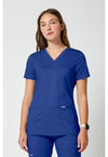 Galaxy Blue - Cherokee Cherokee WW Revolution Women's Scrub Top - Detail 4 View