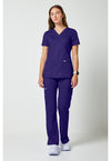 Grape - Cherokee Cherokee WW Revolution Women's Scrub Top - Detail 1 View