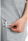 Grey - Cherokee Cherokee WW Revolution Women's Scrub Top - Detail 3 View
