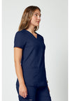Navy - Cherokee Cherokee WW Revolution Women's Scrub Top - Right Side View