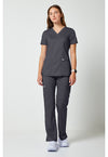 Pewter - Cherokee Cherokee WW Revolution Women's Scrub Top - Detail 1 View