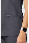 Pewter - Cherokee Cherokee WW Revolution Women's Scrub Top - Detail 3 View