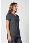 Pewter - Cherokee Cherokee WW Revolution Women's Scrub Top - Right Side View