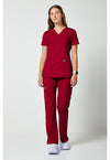 Red - Cherokee Cherokee WW Revolution Women's Scrub Top - Detail 1 View