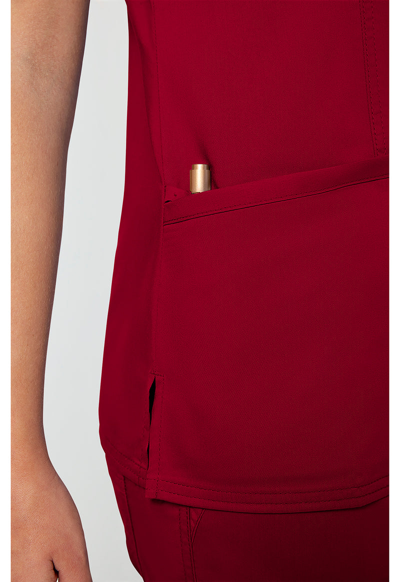 Red - Cherokee Cherokee WW Revolution Women's Scrub Top - Detail 2 View