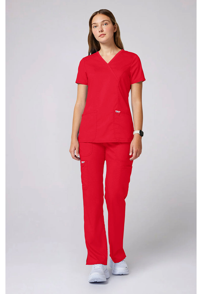 Sweet Paprika - Cherokee Cherokee WW Revolution Women's Scrub Top - Detail 1 View