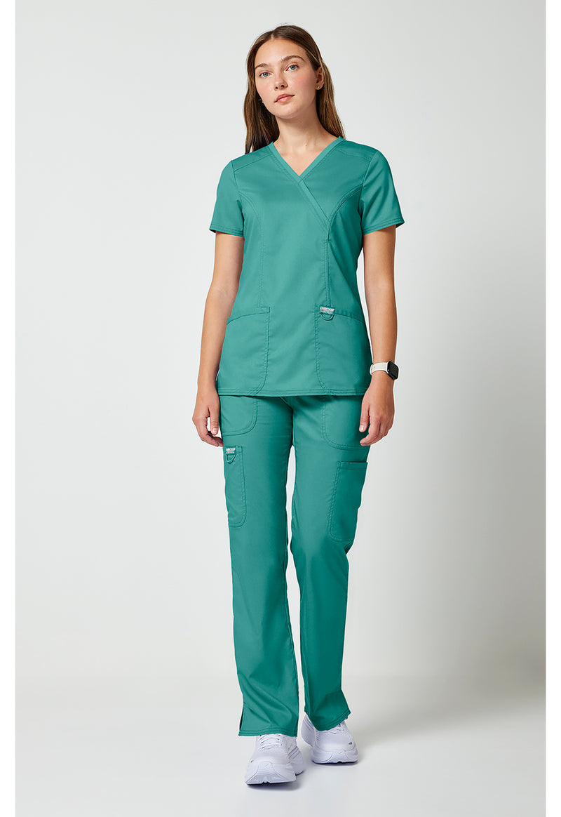 Soft Marine - Cherokee Cherokee WW Revolution Women's Scrub Top - Detail 1 View
