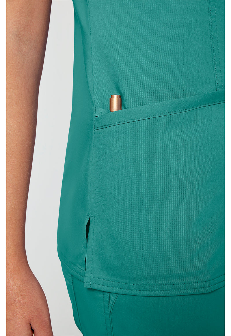 Soft Marine - Cherokee Cherokee WW Revolution Women's Scrub Top - Detail 2 View