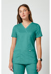 Soft Marine - Cherokee Cherokee WW Revolution Women's Scrub Top - Detail 4 View