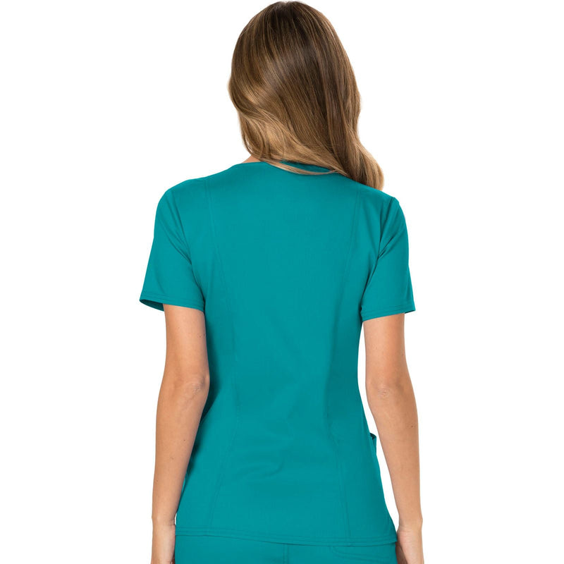 teal blue - Mock Wrap Top