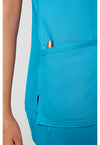 Turquoise - Cherokee Cherokee WW Revolution Women's Scrub Top - Detail 2 View