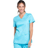 turquoise - Mock Wrap Top