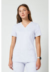 White - Cherokee Cherokee WW Revolution Women's Scrub Top - Detail 4 View