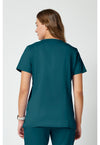 Caribbean Blue - Cherokee WW Revolution Women Scrub Top - Back View