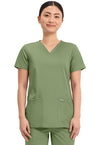 Celery Green - Cherokee WW Revolution Women Scrub Top - Front View