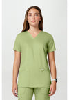 Cucumber - Cherokee WW Revolution Women Scrub Top - Front View